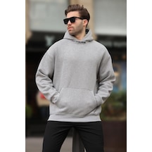 Grimelanj Kapüşonlu Nakış Detaylı Sweatshirt 7099 Grimelanj
