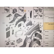 Peugeot 206 Sağ Ön Çamurluk İç Sacı 7120y8 + 7119pp