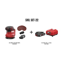Skil Set-22 Skil Compact 3751CA Akülü Orbital Zımparalama + Skil 3136AA 2.0AH Li + 2.4A Şarj Cihazı Promo