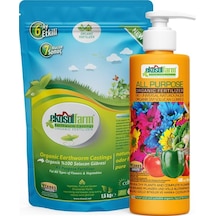 EkosolFarm Solucan Gübresi 1,5 Kg + Ekosolfarm Sıvı Solucan Gübresi 500 Ml