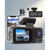 Full Hd Araç Kamerası 3'lü Kayıt Gece Görüşlü 360 Kapsama