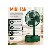 Katlanabilir Şarjlı Mini Fan 3 Kademeli Hız Ayarlı Taşınabilir Tasarım