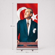 Atatürk Poster Baskılı Roll Up Banner 100x200cm No:1 Diğer