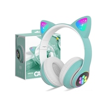 Jeemson Kedi Kulaklı Led Işıklı Bluetooth Kulaklık, Mikrofonlu, Çocuklar İçin Güvenli Ses, Oyun/müzik/seyahat Uygun lik