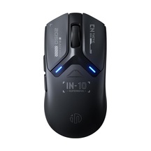 In10p Kablosuz Oyun Faresi, Üç Modlu 2.4g/usb-c Kablolu/bluetooth Pc Oyun Faresi, 60g Süper Işık, 26k Dpı, Paw3395 Optik Sensör, 8 Khz Yoklama Hızı, Tamamen Programlanabilir, Siyah