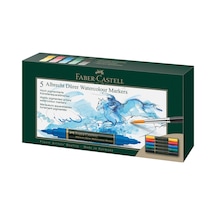 Faber-Castell Albrecht Dürer Suluboya Markör Seti 5’li, Çift Uçlu, Yüksek Pigmentli Mürekkep,Keçe Uç