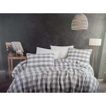 Hobby Home Collection Çift Kişilik Müslin Yatak Örtüsü Takımı 240 X 260 Cm Yastık Kılıfı 2 Adet 50 X 70 Cm Gri