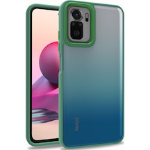 Redmi Note 10s Kılıf Tchs Flora Kapak - Yeşil Yeşil