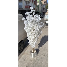 Rüzgar Yapay Çiçekçilik 130 Cm Beyaz Lüx Bahardalı Beyaz