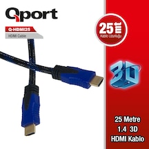 Qport Q HDMI25 HDMI Kablo 25Mt Ver1.4 Altın Uçlu 3D