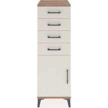 Hyperion Dolap Tek Raflı 4 Çekmeceli Tek Kapaklı 44x44x134 Çam-aytaşı Atlas Çam