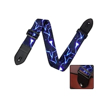 Midex Sr-11bl Gitar Omuz Askısı Mavi Renk Desenli Uzunluk 90-143 Cm