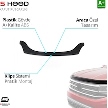 S-dizayn Renault Clio Symbol Abs Plastik Kaput Rüzgarlığı 2009-2013 A+kalite