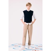 Defacto Erkek Çocuk Okula Dönüş Regular Fit Düz Paça Gabardin Pantolon U3254a625aubg716 Bej