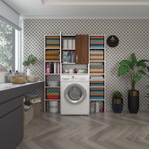 Kenzlife Çamaşır Makinesi Dolabı Veronikamaksduble Cvz 180 126 20 Banyo Arkalıksız Raflı Çok Renkli