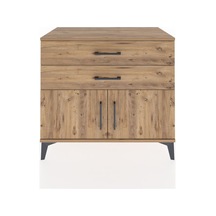 Hyperion Şifonyer Tek Raflı 2 Çekmeceli 2 Kapaklı 88x44x80 Ça... Çam