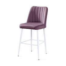 Ada Sandalye - Babyface Lila - Metal Beyaz Ayak Lila