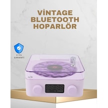 Retro Pikap Tasarımlı Bluetooth Hoparlör - Projektörlü Şarjlı Lamba