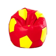 Xl Büyük Boy Futbol Topu Puf Armut Koltuk Suni Deri Sarı
