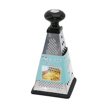 9 İnç - Üçgen Model Plastik Topuz Başlı 3 Gen Model Metal Rende Silikon Tabanlı Go-53-vice 01357 Çok Renkli