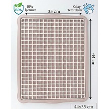 Tezgah Üstü Bulaşık Süzmatik 44x35 Cm Kurutma Matı Tabak Bardak Süzgeci Mavi Plastik Pembe Diğer