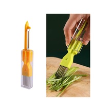 Ana Sayfa Mutfak Çok Fonksiyonlu Yeşil Soğan Soyucu Sarı Diğer