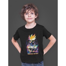 Bumeta Naruto Anime Kakashi Warrior Korea Çocuk Tişört T-shirt Siyah