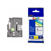 Puun Brother P-Touch TZE-111 6mm X 8m Şeffaf Üzerine Siyah Uyumlu
