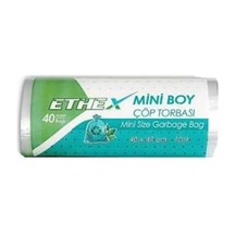 Tr Ethex Mini Çöp Torbası 40x47 Cm 40 Lı 10 Lt Beyaz 1 Paket