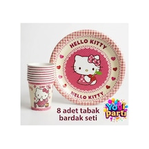Hello Kitty Temalı 8 Kişilik Parti Seti Pembe Tüm Yaşlar