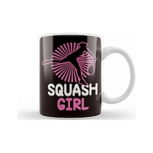 Squash Girl Player Court Ball Sports Racket Indoor Tennis Kupa Bardak Porselen Karışık