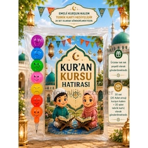 Kur'an Kursu Hatırası 20 Adet Emoji Yumurtlayan Kurşun Kalem Tebrik Kartı Hediye Seti