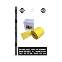 Pilates İpi Ev Egzersizi Hareket Bandı Ce-35 45 Mt Plates Lastiği Hafif Sertlik Sarı Renk 0,35 Mm