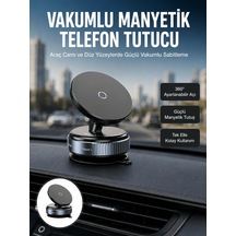 Çok Yönlü Döner Başlıklı Vakumlu Araç Telefon Standı Sert Yollarda Stabil Kullanım Yeni Nesil Altın