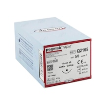 Doğsan 5 / 0 16  MM Keskin 3 / 8 75 CM Emilebilir İplik Bej 12 ' li Kutu