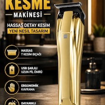 Usb Şarjlı Profesyonel Saç Sakal Kesme Makinesi Hassas Bıçaklı Kablosuz Bakım Cihazı