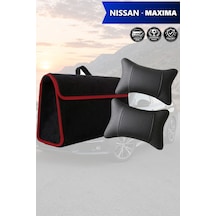 Nissan Maxima Uyumlu Koltuk Yastığı Bagaj Çantası Siyah Renk Lüks Model