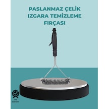 Uzun Saplı Paslanmaz Çelik Izgara Temizlik Fırçası Çok Renkli