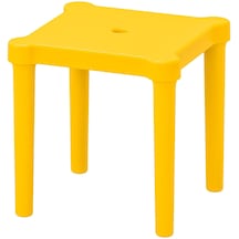Çocuk Taburesi, Sarı Renk Meridyendukkan 28x27 Cm Polipropilen Plastik Kare Tabure
