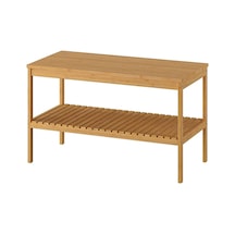 Banyo Mobilyası Ragrund Bank Meridyendukkan Bambu, 77x37 Cm Banyo Tabure Kahverengi