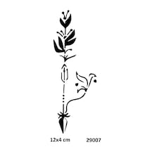 Airbrush Tattoo Çiçekli Ok Stencil Süsleme Ve Boyama Kalıbı