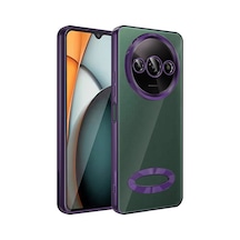 Xiaomi Redmi A3 4g 2024 Kılıf Kamera Lens Korumalı Logo Gösteren İnce Hafif Pazarplus Derin Mor