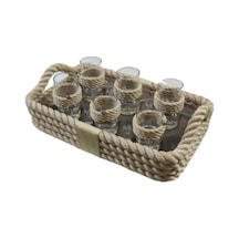 Shot Bardaklı Tepsi | Bej