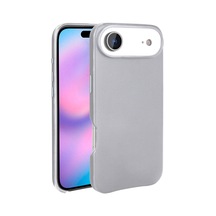 Zore İphone 17 Air Kılıf M-safe Şarj Özellikli Pu Deri Görünümlü Nvth Kupra Kapak - Gri