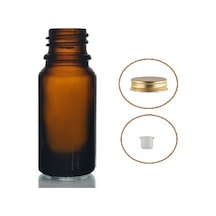 30ml Kahverengi Şişe Sarı Metal Düz Kapaklı, 24 Adet, Cam Şişe, Esans Şişesi, Yağ Şişesi, Kozmetik Şişesi
