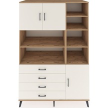 Kronos Dolap 9 Raflı 4 Çekmeceli 3 Kapaklı 132x59x195 Çam-ayt... Çam