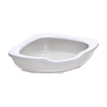 Imac Fred Açık Köşe Kedi Tuvaleti Bej/beyaz 51x51x15,5cm