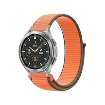 Newface Watch 22mm Hasırlı Cırtcırtlı Kordon - Turuncu