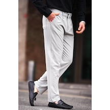 Madmext Gri Regular Fit Düz Kesim Yan Cepli Erkek Pantolon 6540-gri Gri