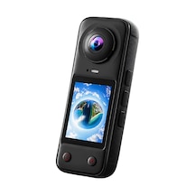 X5 Pro 360 Derece Aksiyon Kamera 4k Çift Lensli 2 X 200 Geniş Açı Ips Ekranlı Panoramik Siyah